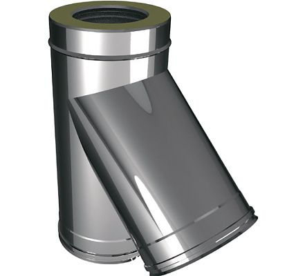 Тройник сэндвич 45 d200мм элемент дымохода