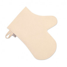 Рукавица для сауны Банные штучки, с петелькой, войлок, однотонная, бежевая