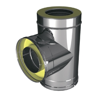 Тройник сэндвич 90 d200мм элемент дымохода