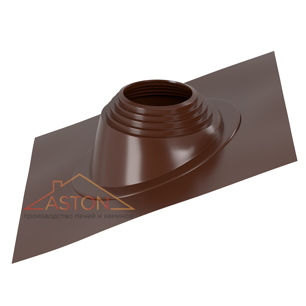 Кровельный проход "ASTON" № 6 (д.200-280мм, 600х600мм) угл, силикон, Коричневый