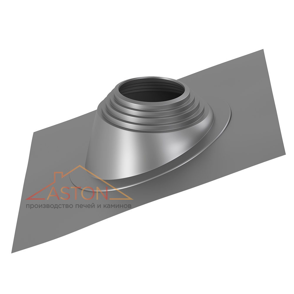 Кровельный проход "ASTON" № 6 (д.200-280мм, 600х600мм) угл, силикон, Серебро